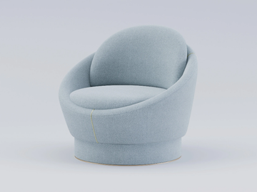 LUNA SWING - Swivel wool easy chair by Paolo Castelli - view 3